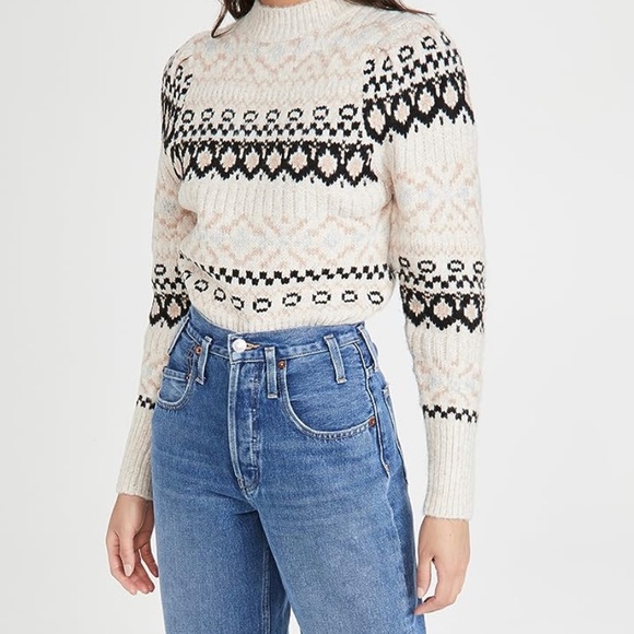 ASTR the Label Maria Sweater in Ivory Black Multi - Picture 1 of 11
